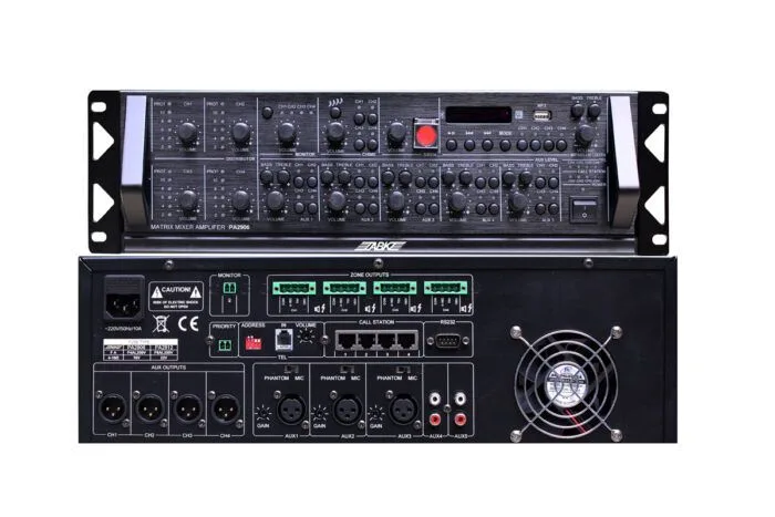 ABK PA-2906 Матричный микшер-усилитель 4-зонный с MP3 и Bluetooth — фото 3