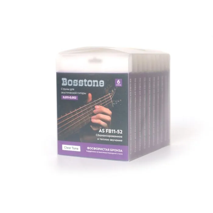 Bosstone AS FB11-52 Струны для акустической гитары фосфор-бронза в вакуумной упаковке — фото 4