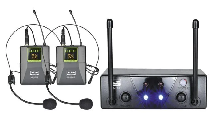 XLINE MD-262A-B Радиосистема двухканальная c двумя поясными передатчиками и головными гарнитурами